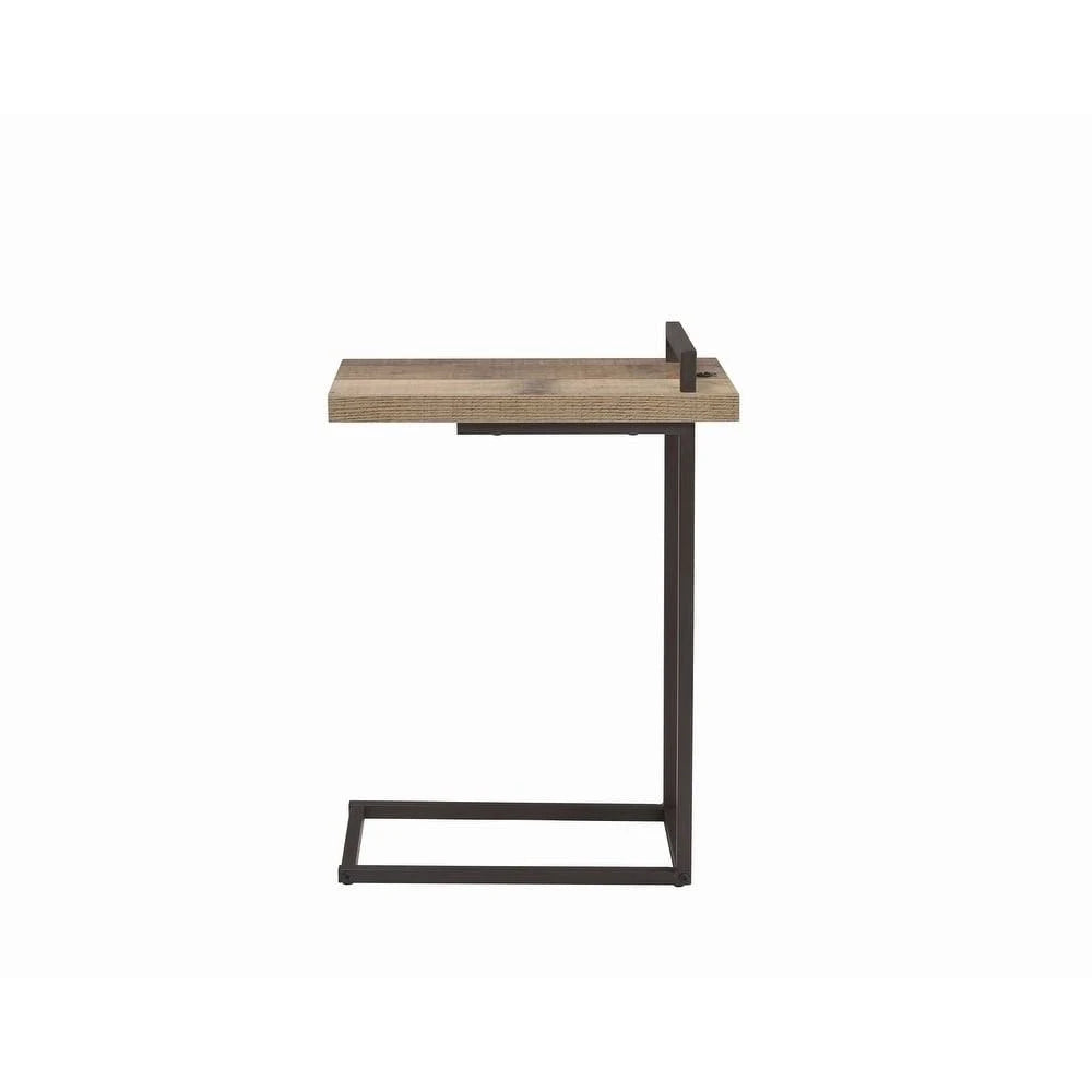 Weathered Pine Rectangular Accent Table with USB Port P70714