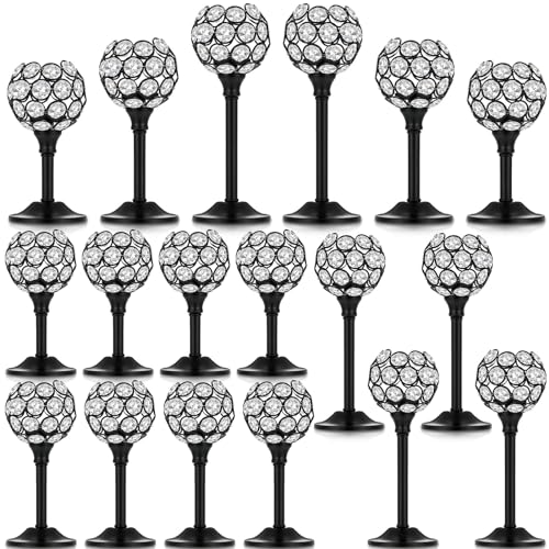 18 Pieces Crystal Candle Holders B314702