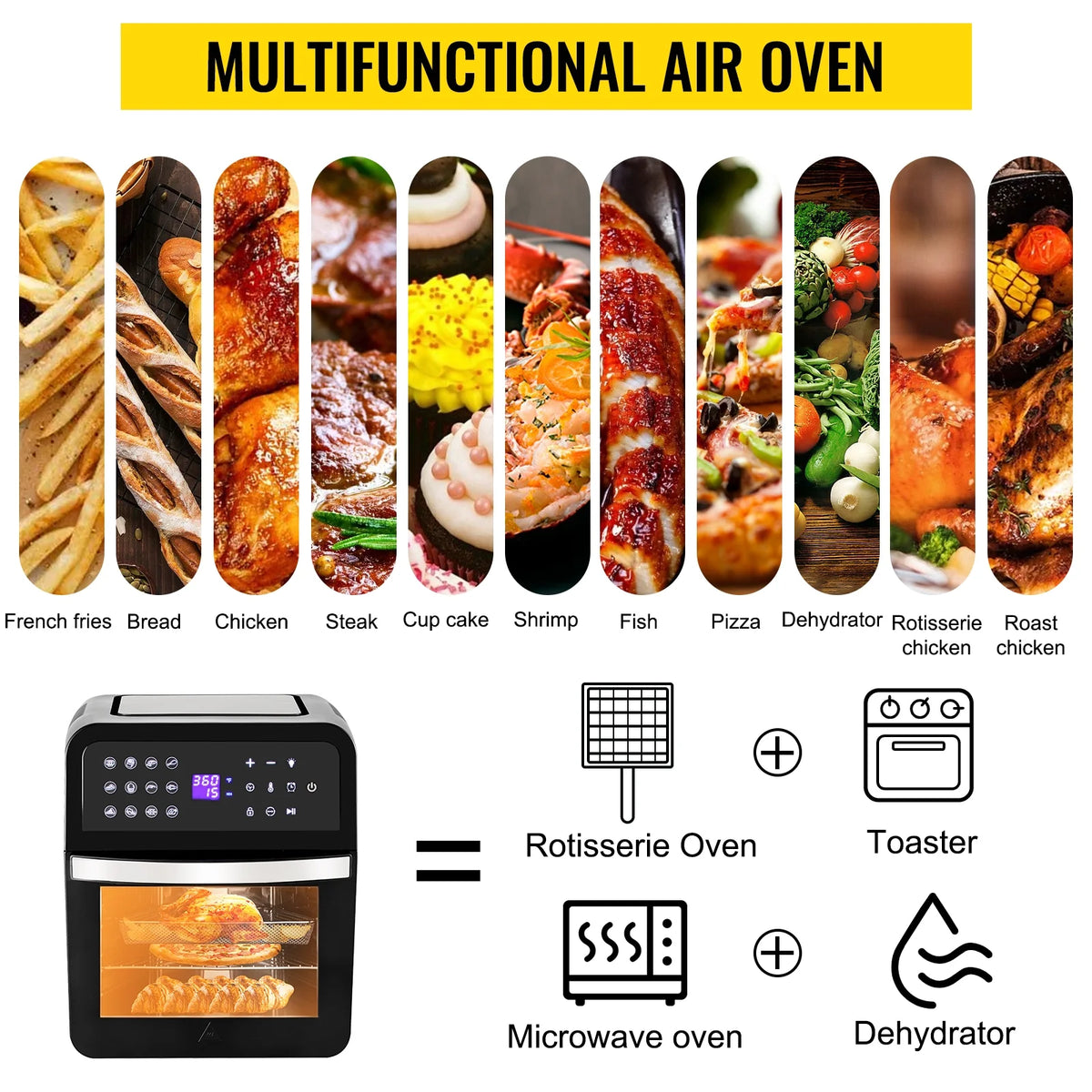 13QT 1700W Convection Toaster Pizza Oven H303034
