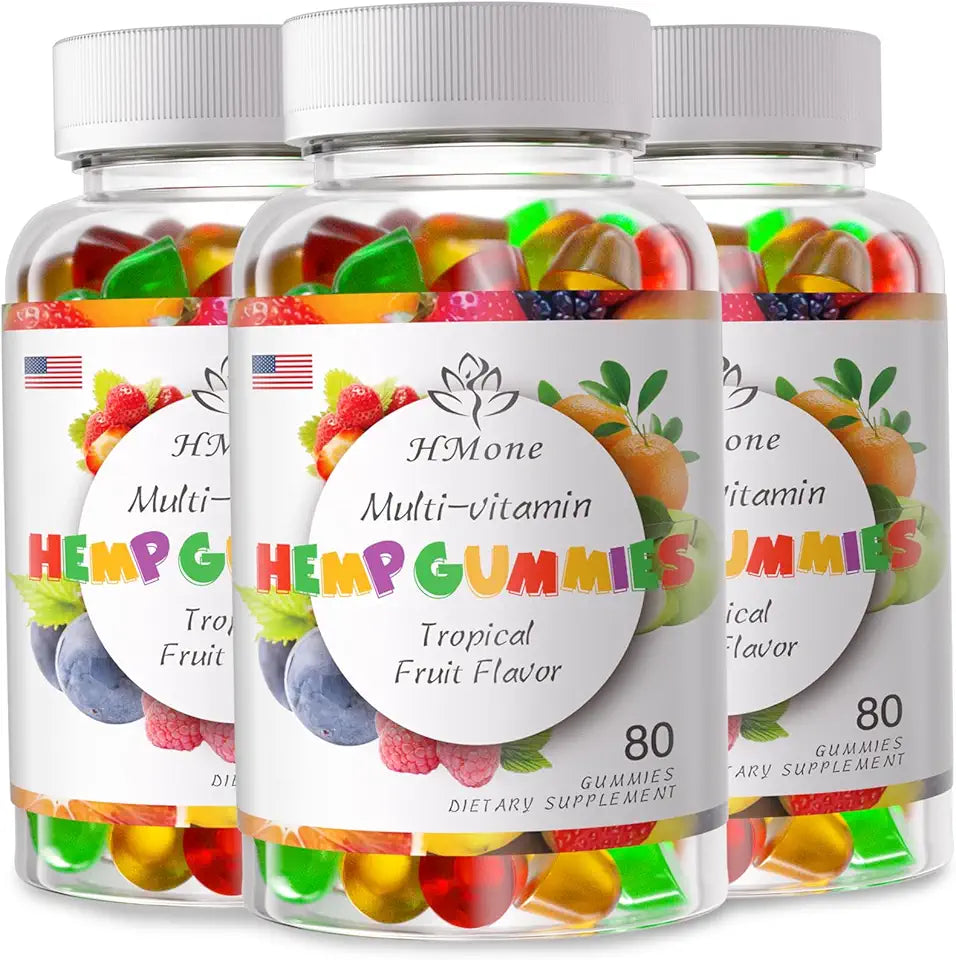 3 Packs Organic Hemp Gummies Vegan Edible Bear Candy F244082