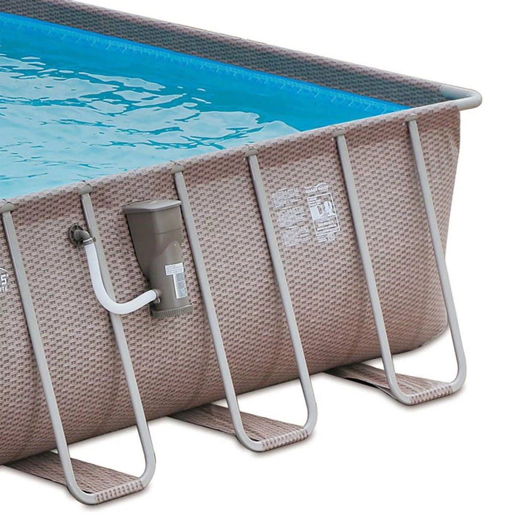 24 x 12 x 4.5' Rectangle Above Ground Frame Swimming Pool Set J8516