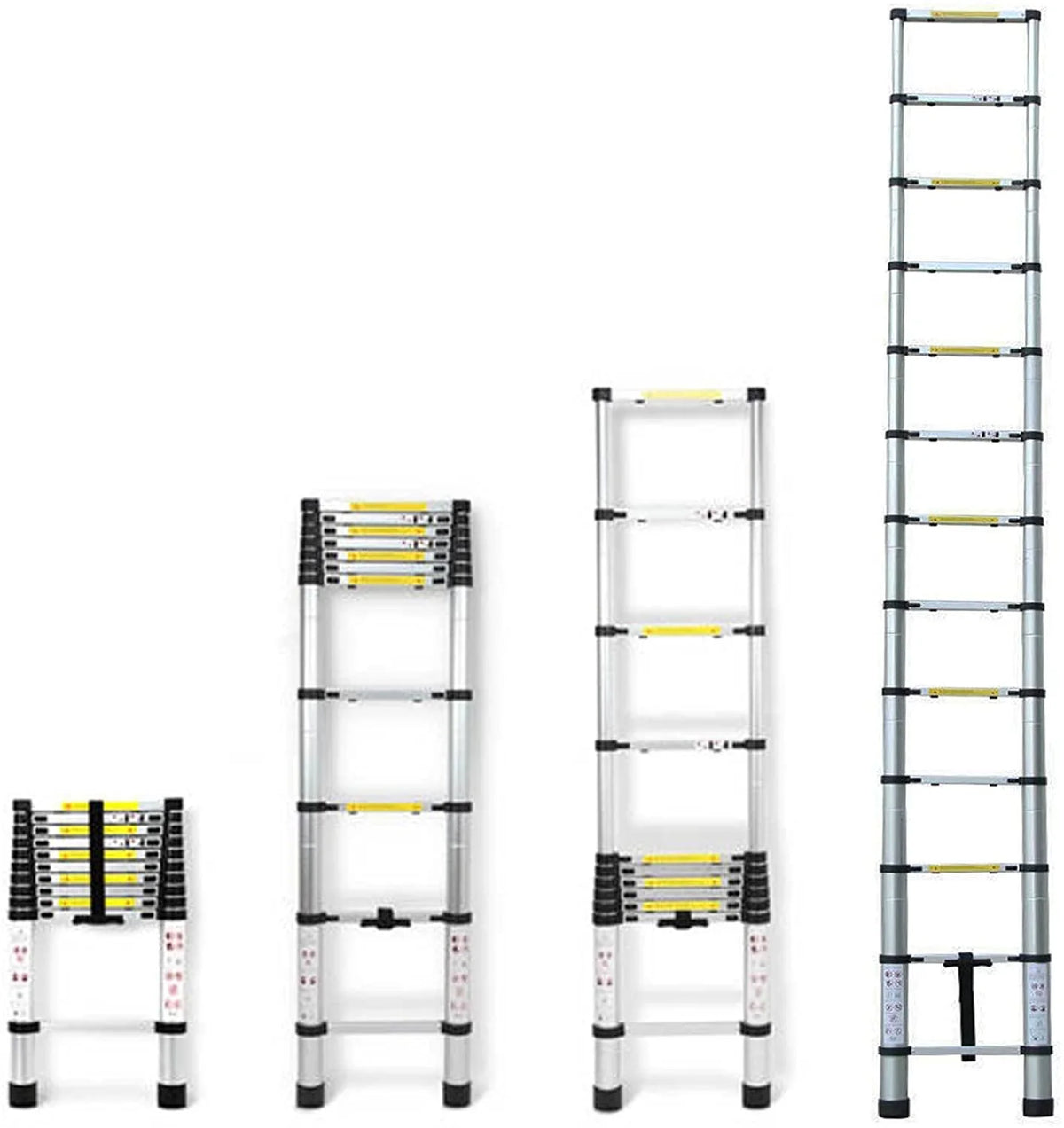 Aluminum Telescoping Extension Ladder 12.5ft 330lb Capacity T8875