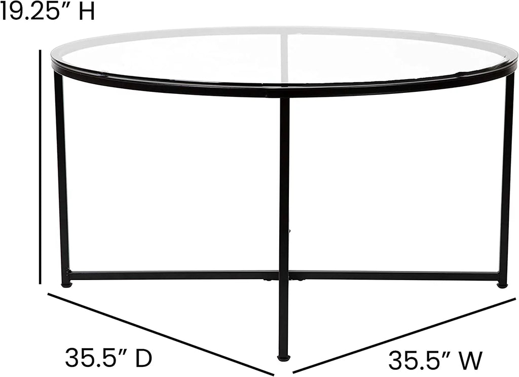3 Piece Glass Top Occasional Table Set W64753