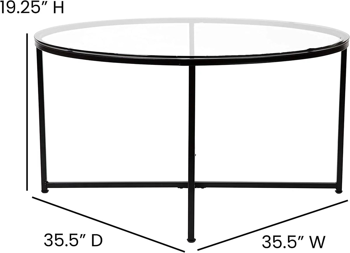 3 Piece Glass Top Occasional Table Set W64753