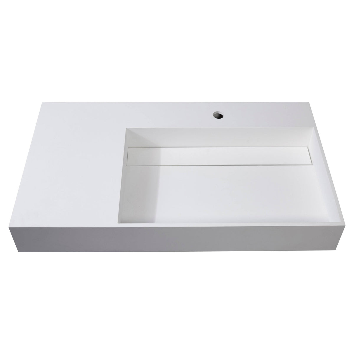 36 inch Gray Solid Surface Wall Mounted Sink D169561