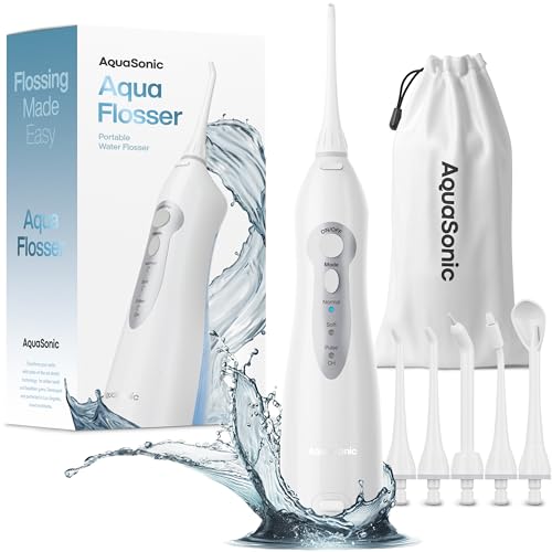 Cordless Rechargeable Waterproof Water Flosser with 5 Jet Tips T2934