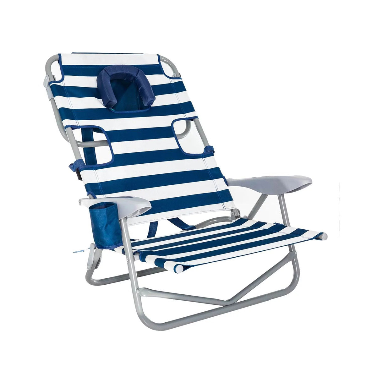Striped Blue Backpack Beach Chair H87393