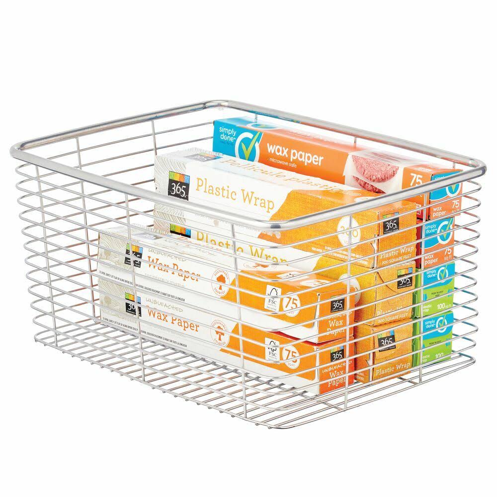 Metal Wire Kitchen Pantry Storage Organizer Bin M365