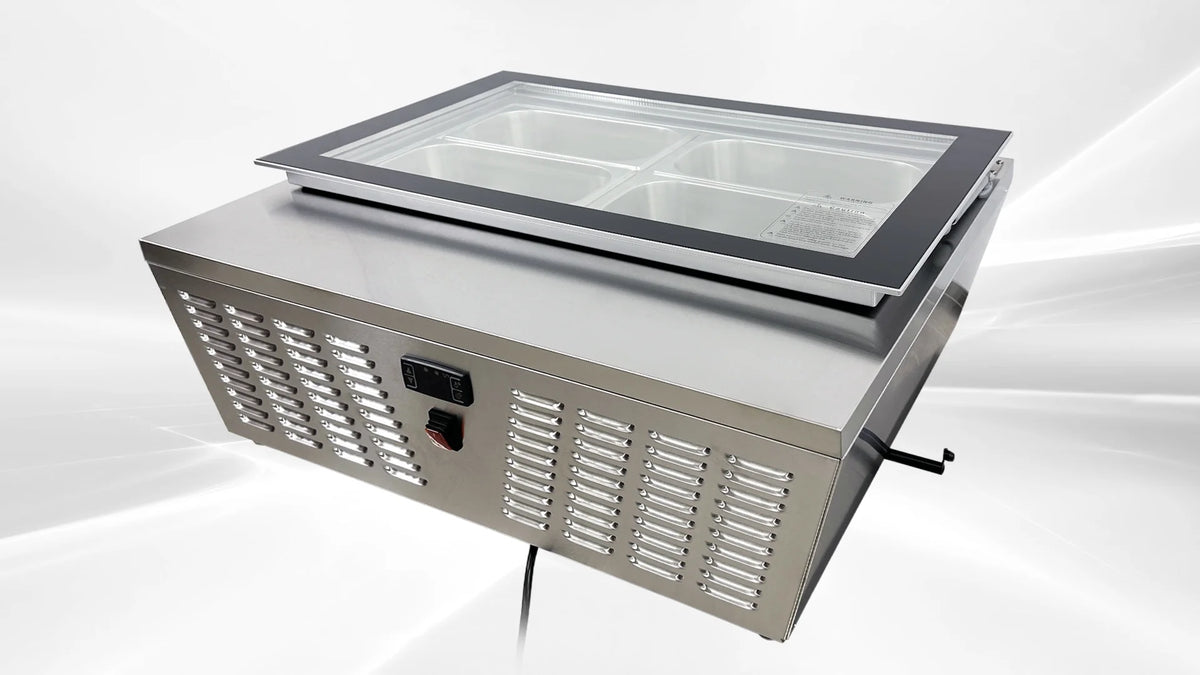 32 in. Commercial 4 Pan Countertop Gelato Ice Cream Display Case N35204