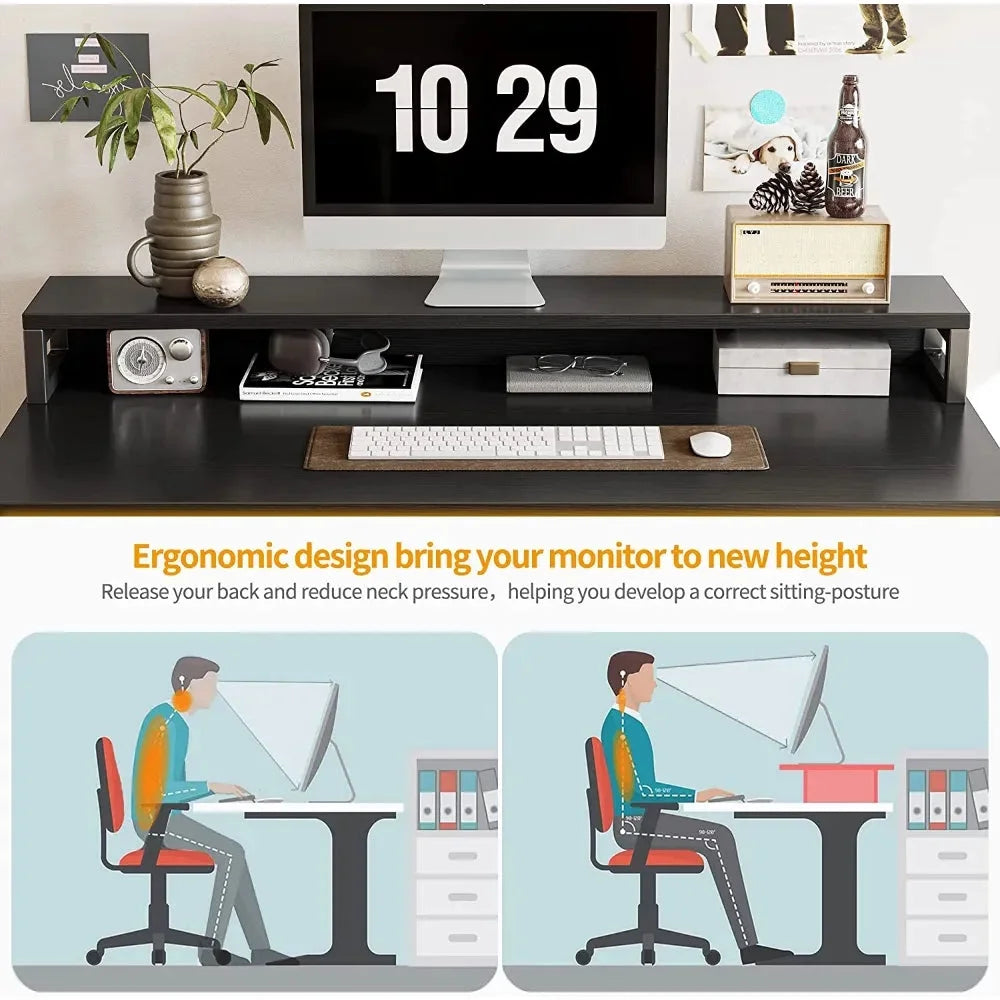 47 Inch White Computer Desk with Storage Shelves Y106610