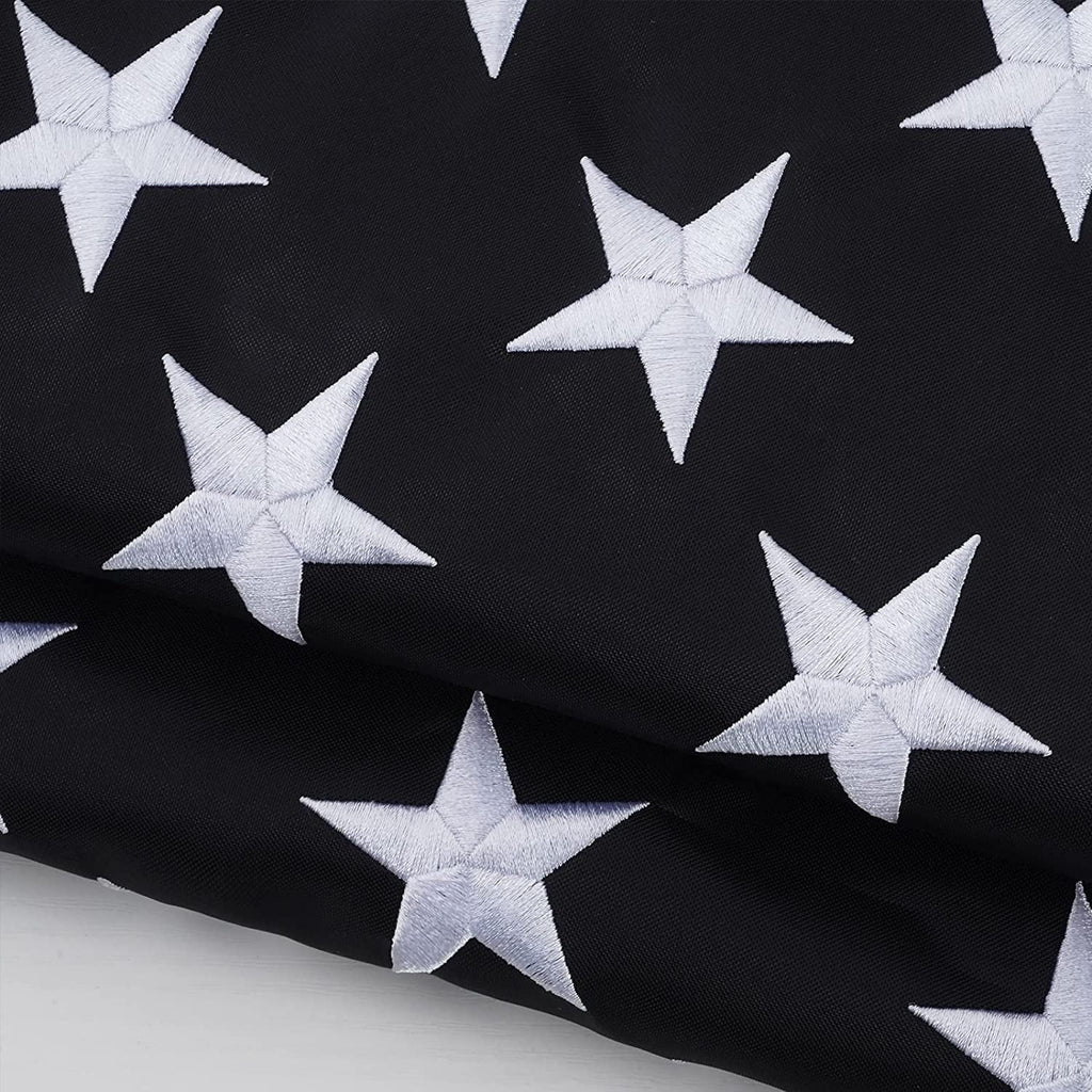 Thin Blue Line Flag 3x5 ft with Embroidered Stars and 2 Brass Grommets I49056