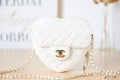 White Mini Heart Bag B2283
