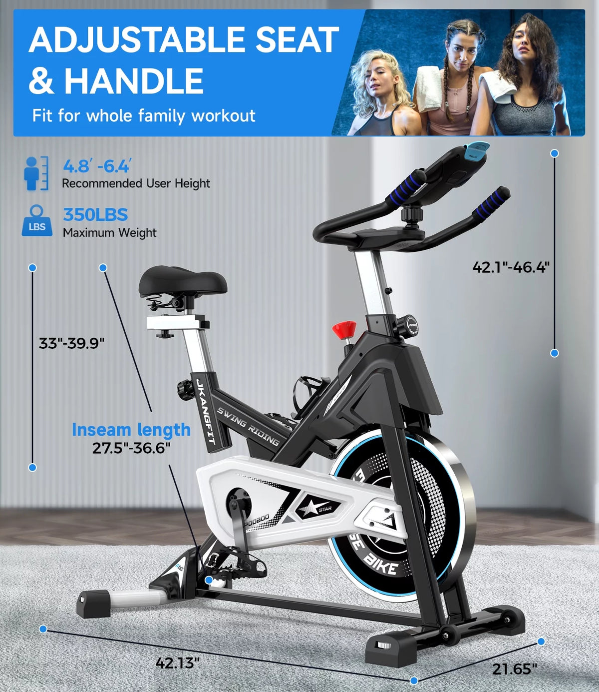 Bluetooth Magnetic Exercise Bike Stationary G73321