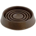 Brown Round Rubber Caster Cups 4 Count E31243