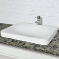 White Semi-Recessed Rectangular Lavatory Sink M885558