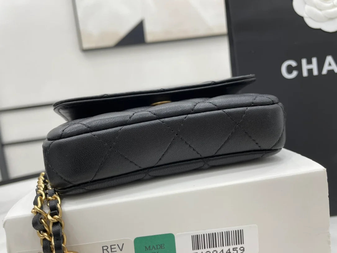 Black Mini Flap Bag J126078