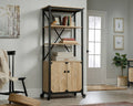 Milled Mesquite Finish Bookcase with Doors B7090