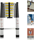 Aluminum Telescoping Extension Ladder 12.5ft 330lb Capacity T8875