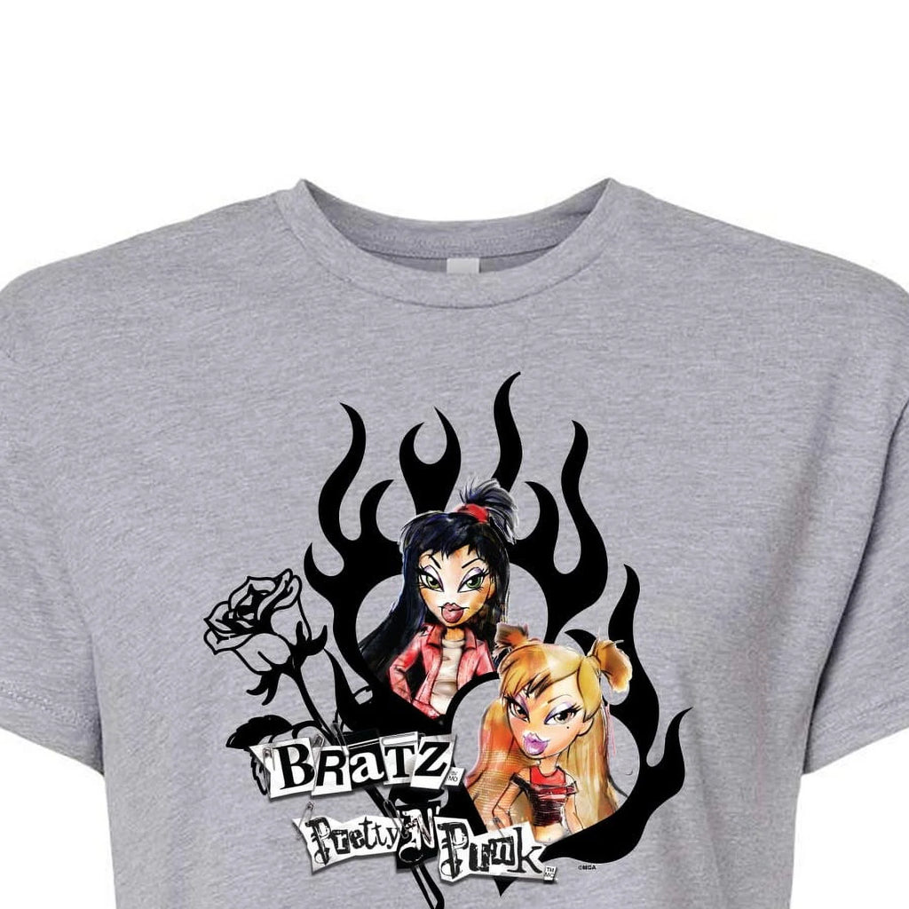 Juniors Cropped Cotton Blend T-Shirt F788