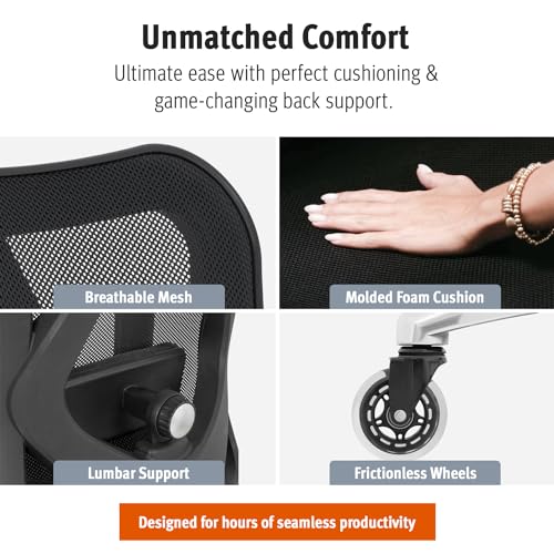 Ergonomic Office Chair with Lumbar Support and Breathable Mesh D959806