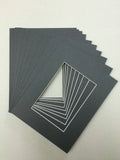 10 Pack 18x24 Black Picture Mats with White Core Bevel Cut C685