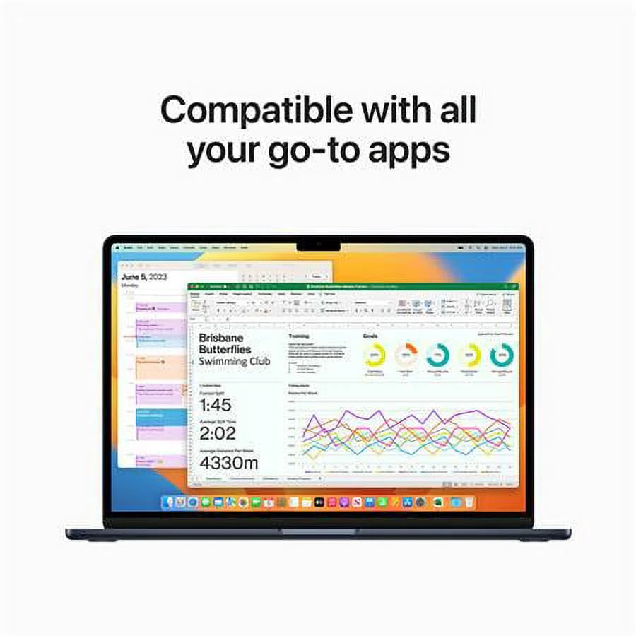 Mid 2023 MacBook Air 15.3" with Liquid Retina Display, M2 Chip, 24GB Memory, 1TB SSD, Midnight F7479