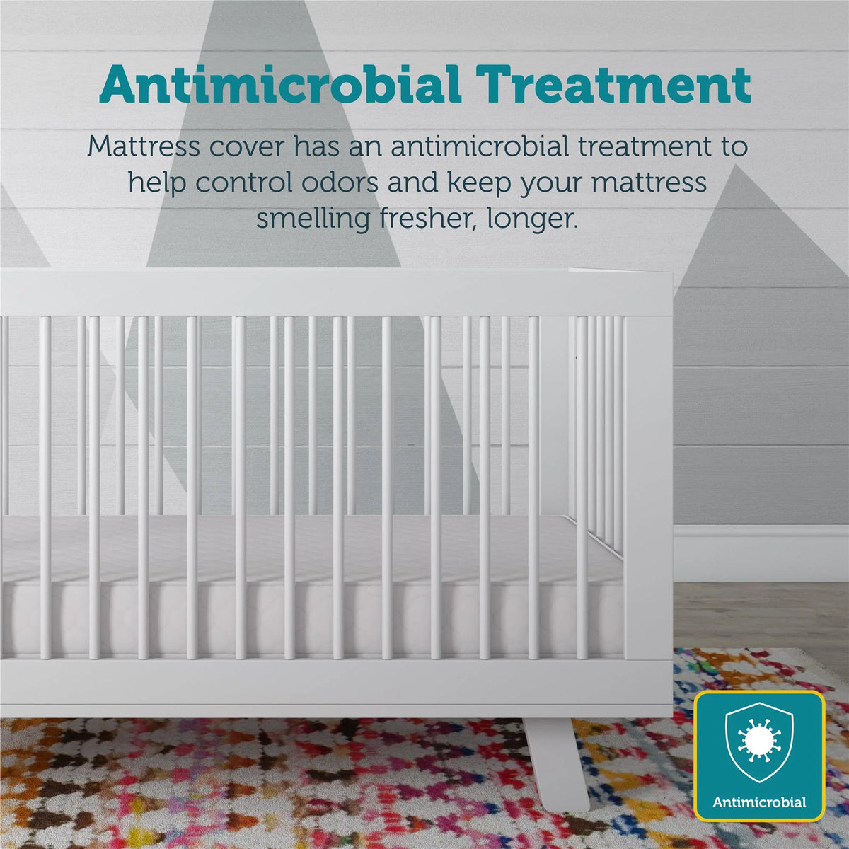 2-in-1 Antimicrobial Crib & Toddler Mattress A30531