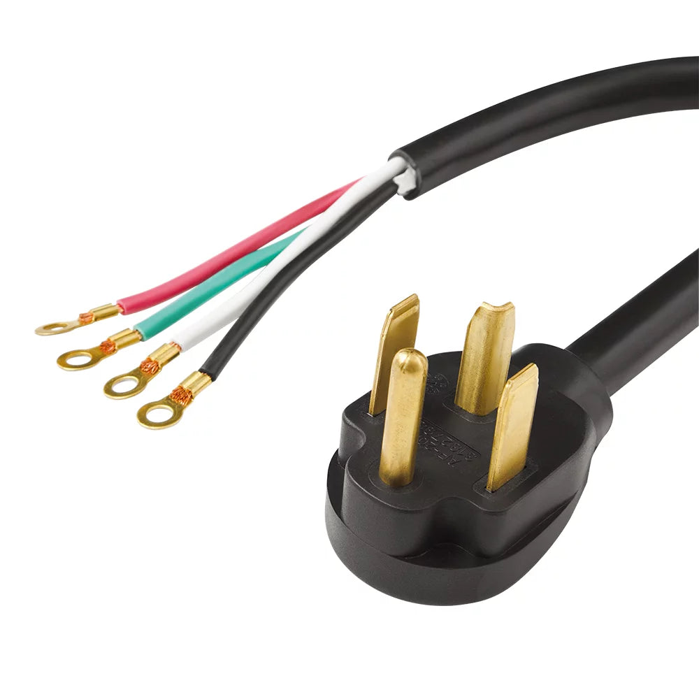 6FT 10AWG 4 Prong Black Dryer Cord C140