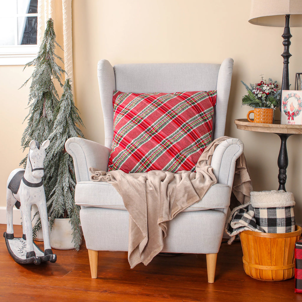 Square Plaid Pillow D91990