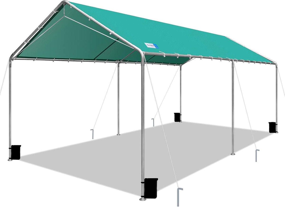 Green 10 X 20 Ft Carport U394746
