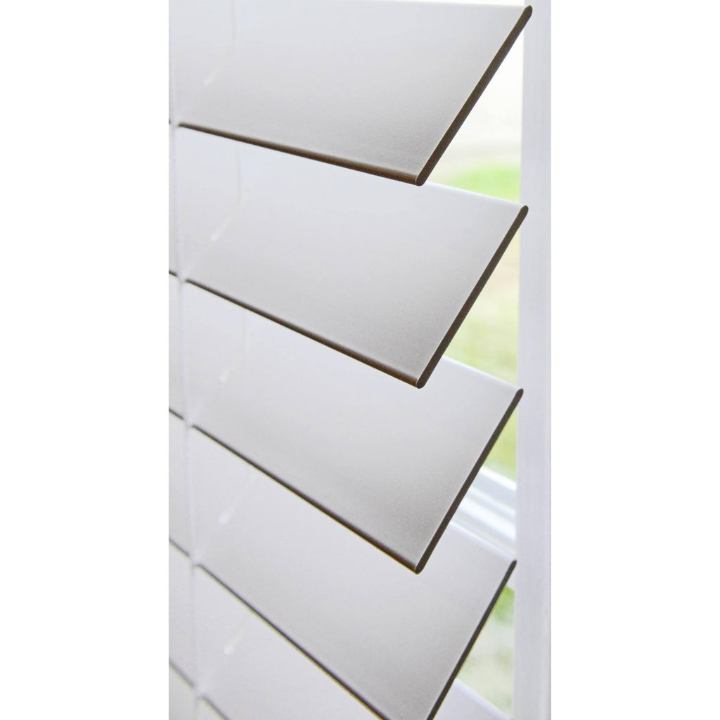 White Cordless Faux Wood Blind T1770