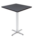 Grey/Chrome Square X-Base Table Y3948