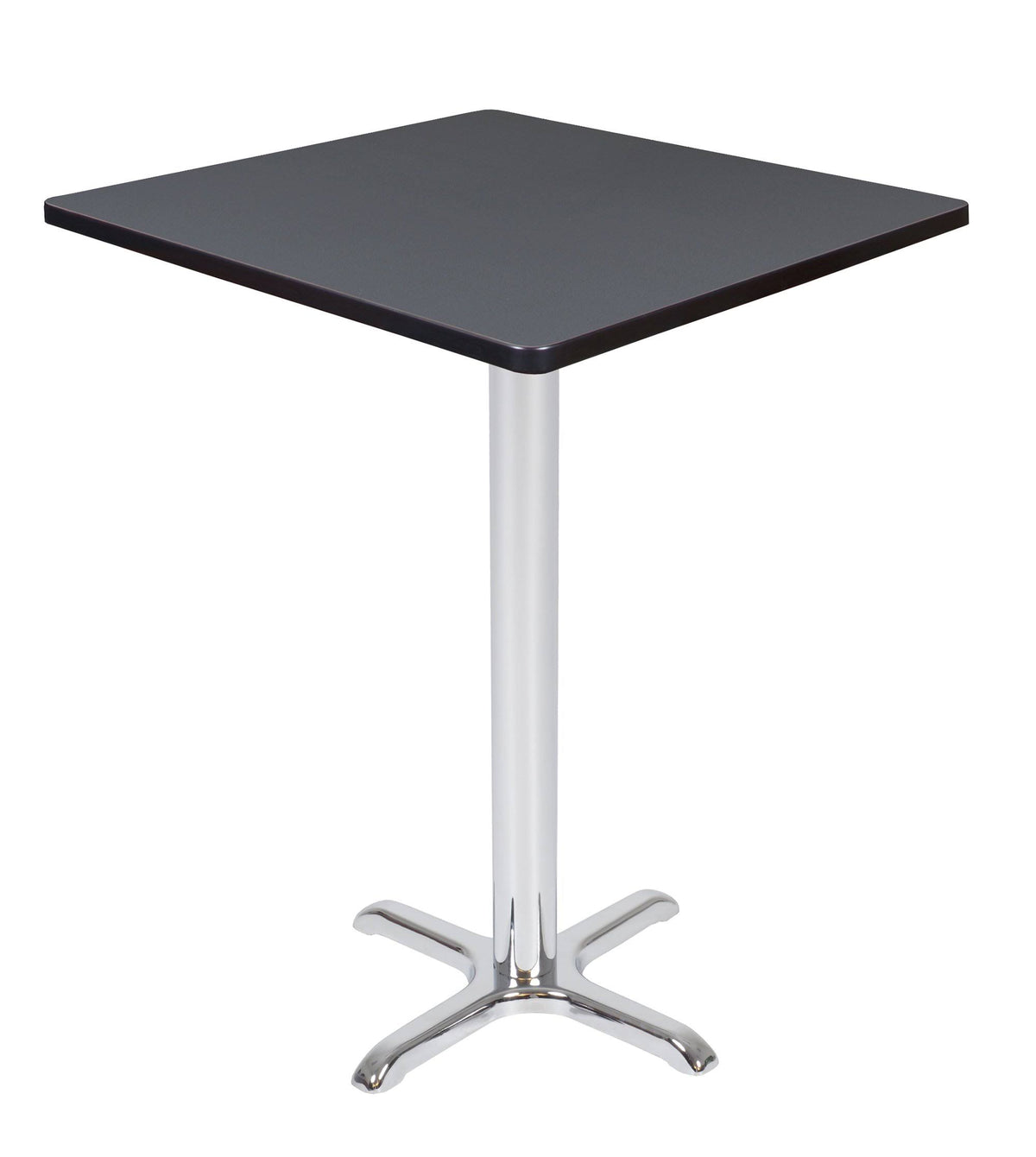 Grey/Chrome Square X-Base Table Y3948