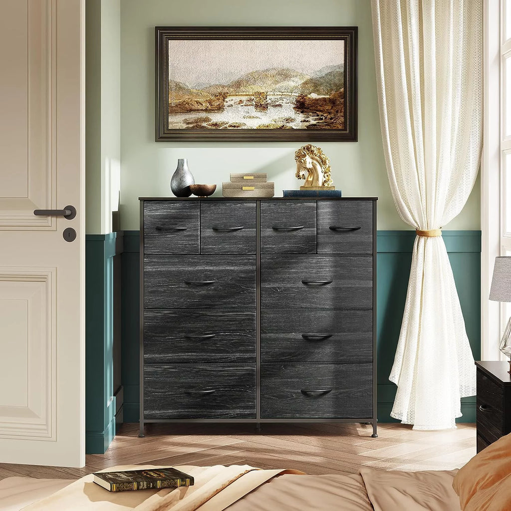 Fabric Dresser with 10 Deep Drawers V9937