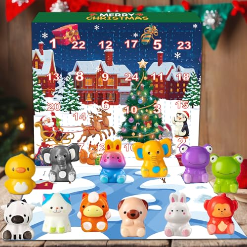 2025 Christmas Advent Calendar with 24 Slow Rising Toys R7696