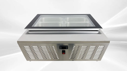 32 in. Commercial 4 Pan Countertop Gelato Ice Cream Display Case N35204