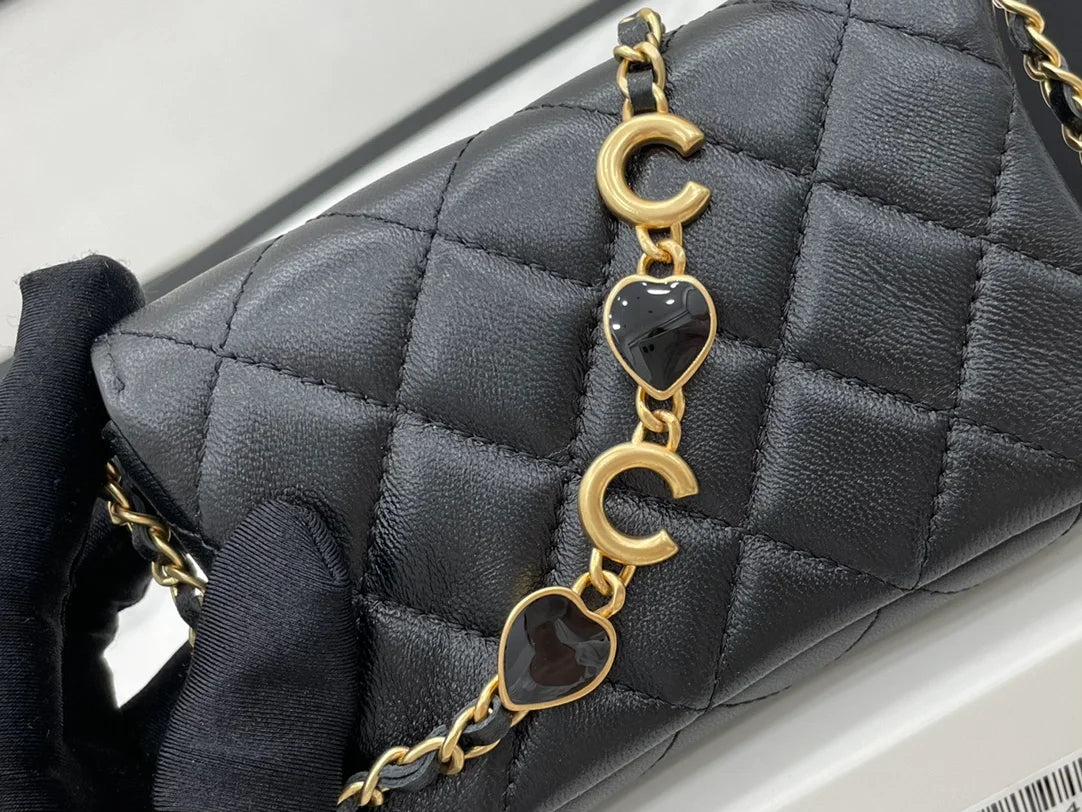 Black Mini Flap Bag J126078