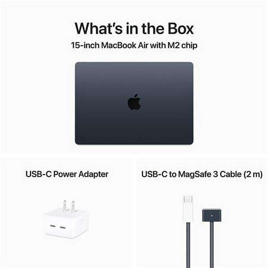 Mid 2023 MacBook Air 15.3" with Liquid Retina Display, M2 Chip, 24GB Memory, 1TB SSD, Midnight F7479