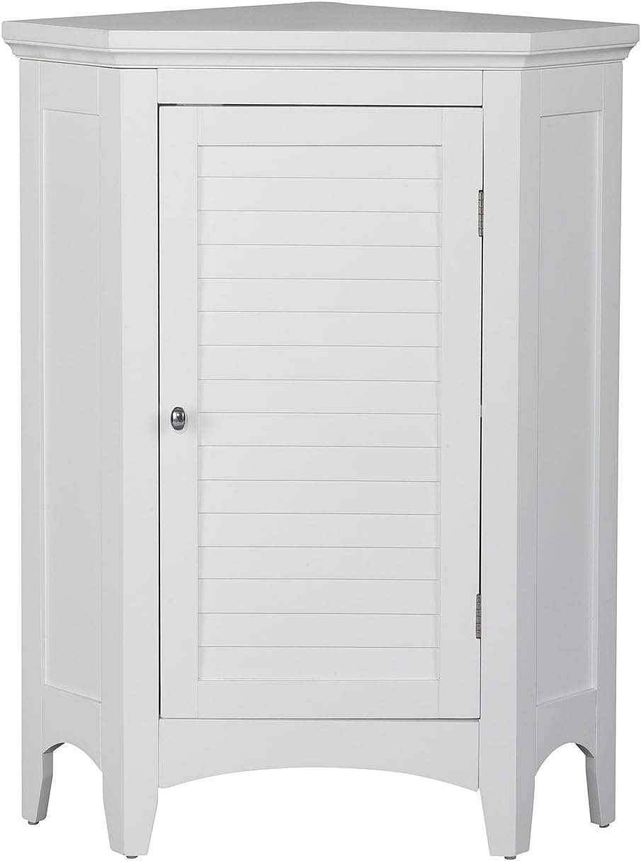 White Bathroom Storage Floor Cabinet J442