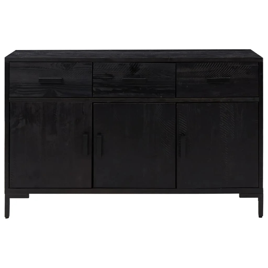 Black Solid Wood Pine Sideboard I2183