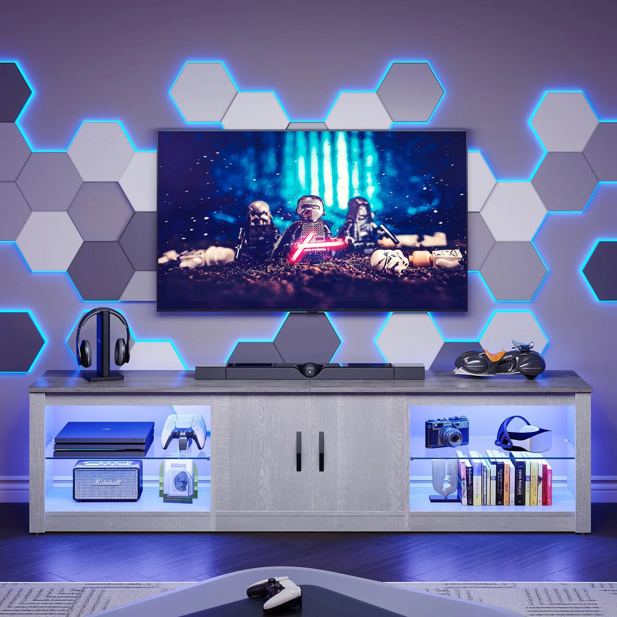 Wash Grey TV Stand Y281