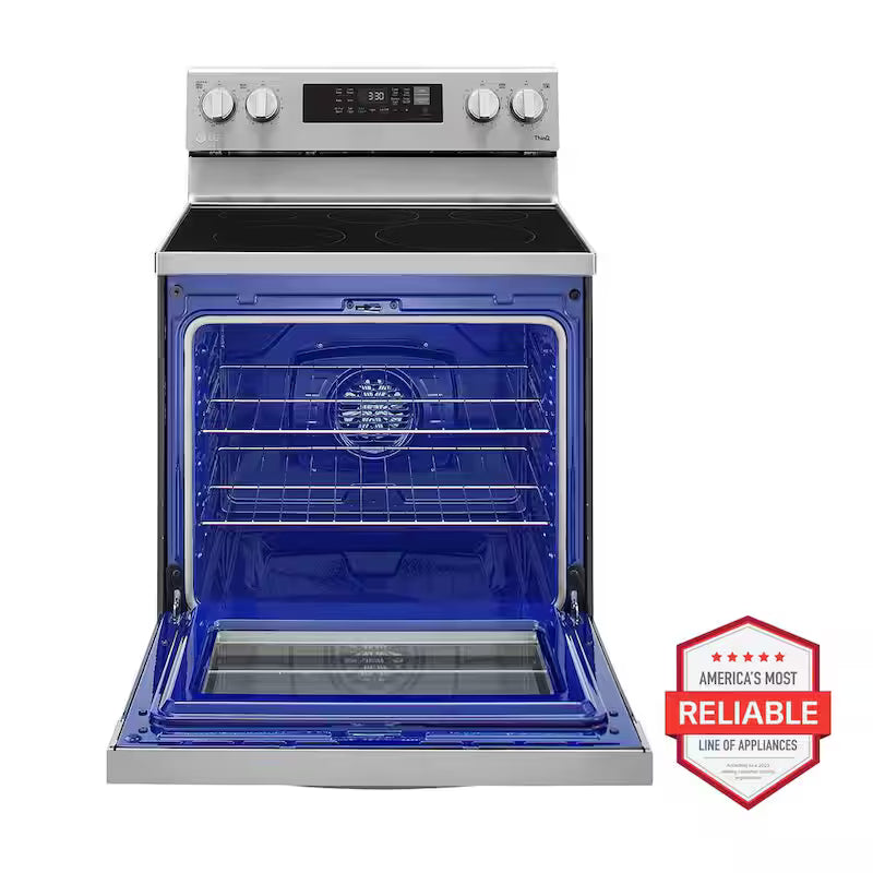 6.3 cu. ft. Smart Wi-Fi Fan Convection Electric Range with AirFry Stainless Steel U10362