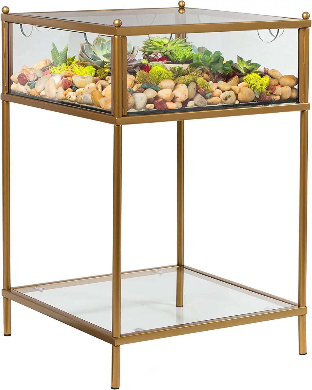 Square Glass End Table A384750