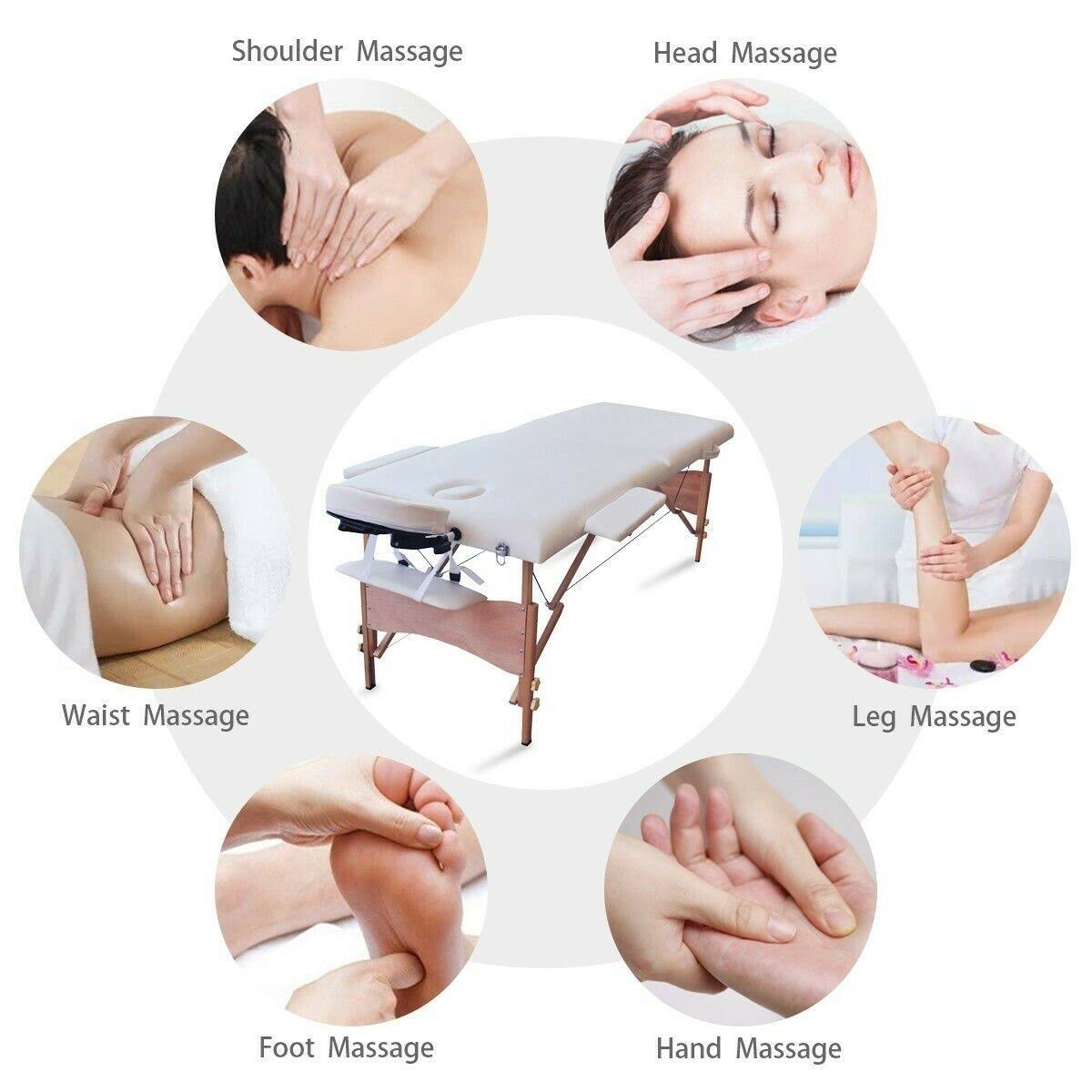Black Massage Table with Carry Case A744545