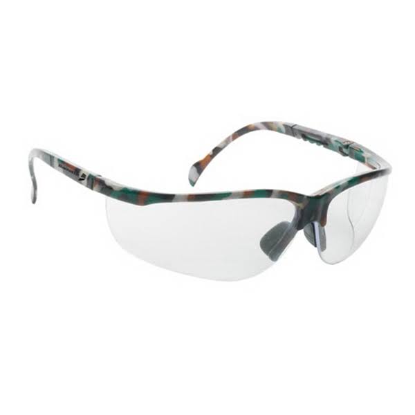 Printed Wrap Around Safety Glasses with Clear Lens A8002