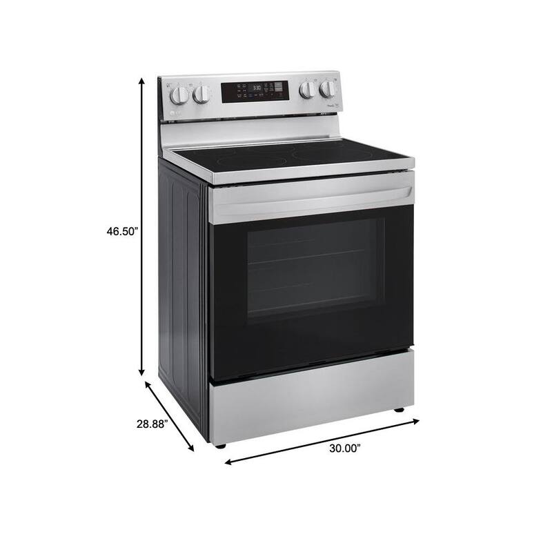 6.3 cu. ft. Smart Wi-Fi Fan Convection Electric Range with AirFry Stainless Steel U10362