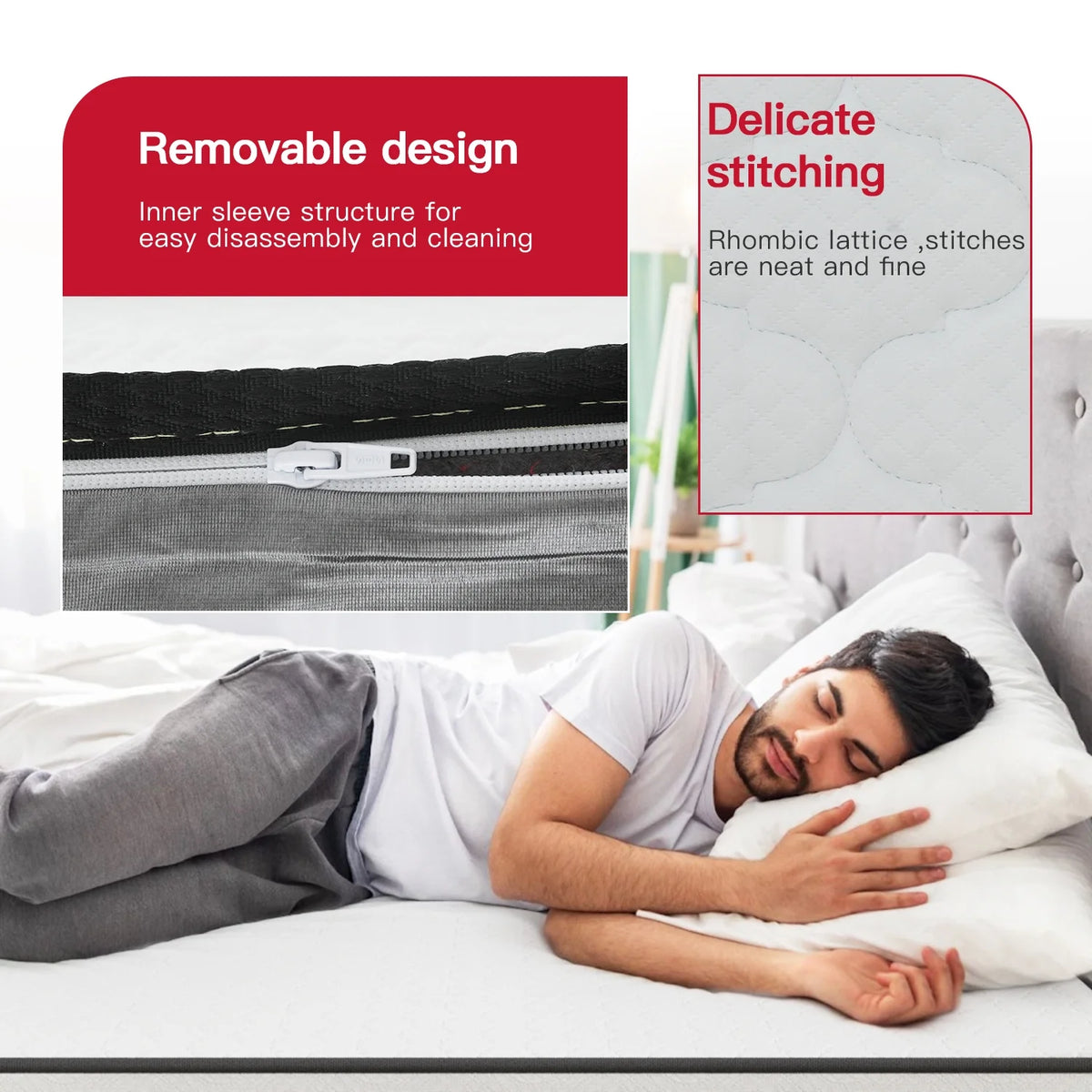 8 Inch Medium Firm Spring Full Size Mattress T70455