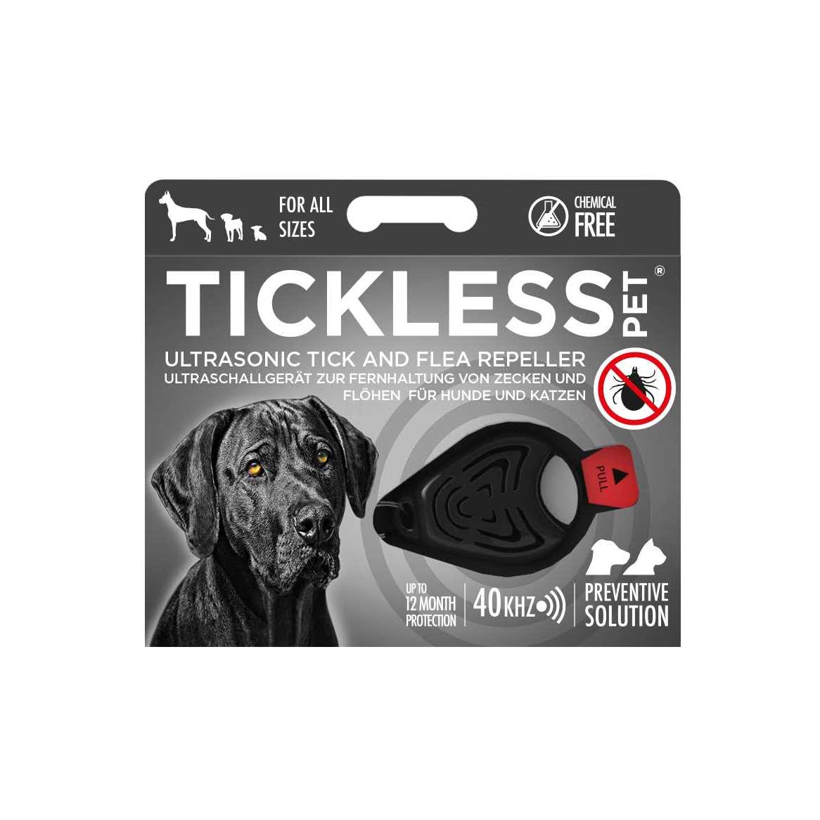 Ultrasonic Tick and Flea Repeller Black Z9204