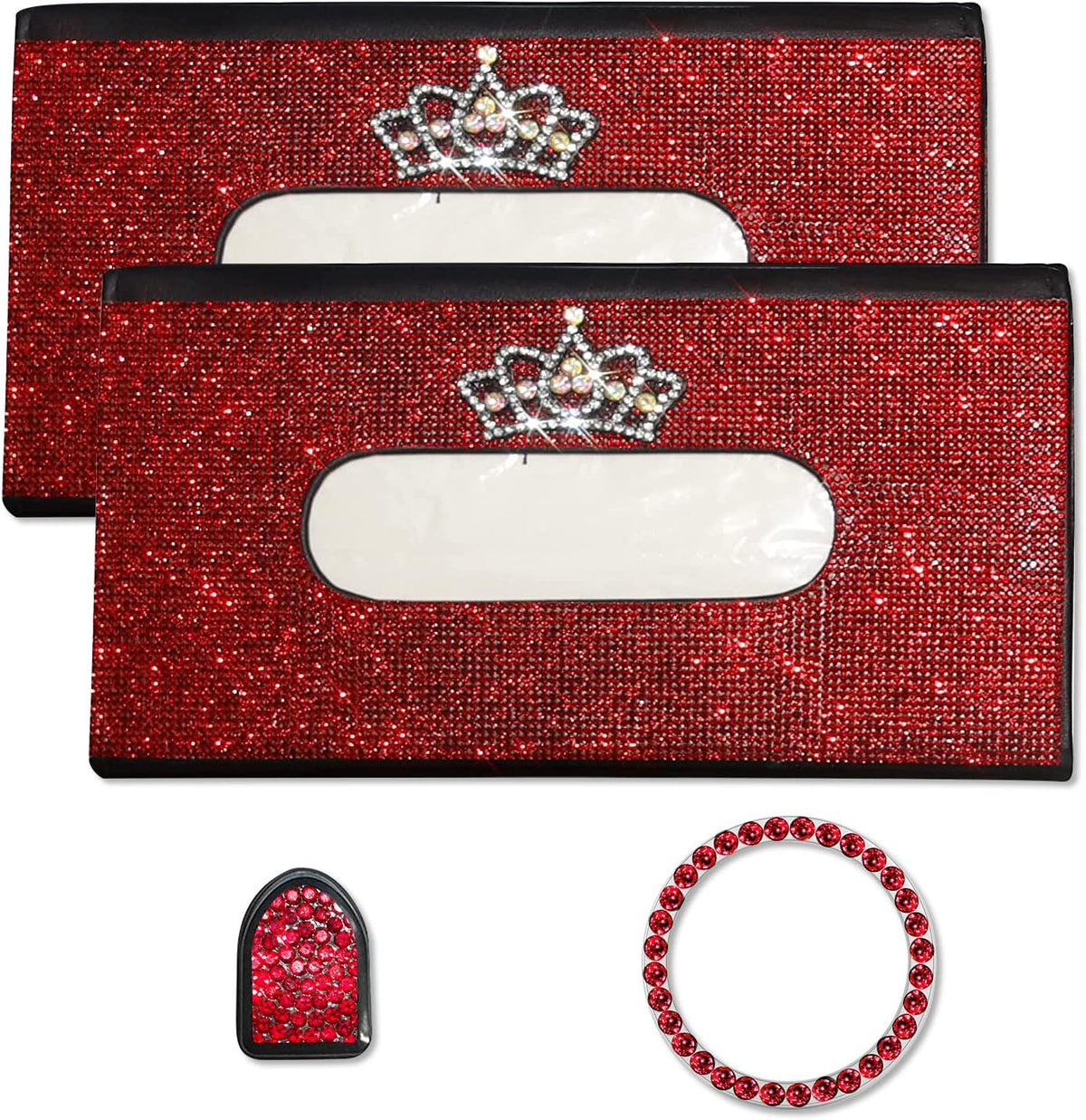 Red Queen Crown Tissue Box Holder for Sun Visor F3453