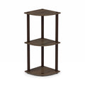 Nesting Table 2pcs Set Cappuccino Chrome Metal V97880